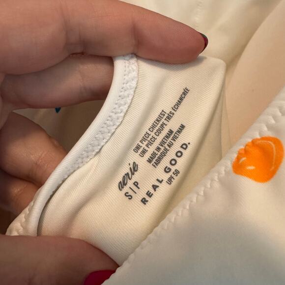 NWOT Aerie Smiley® Birthday Scoop Cheekiest One Piece Swimsuit S - Picture 7 of 7
